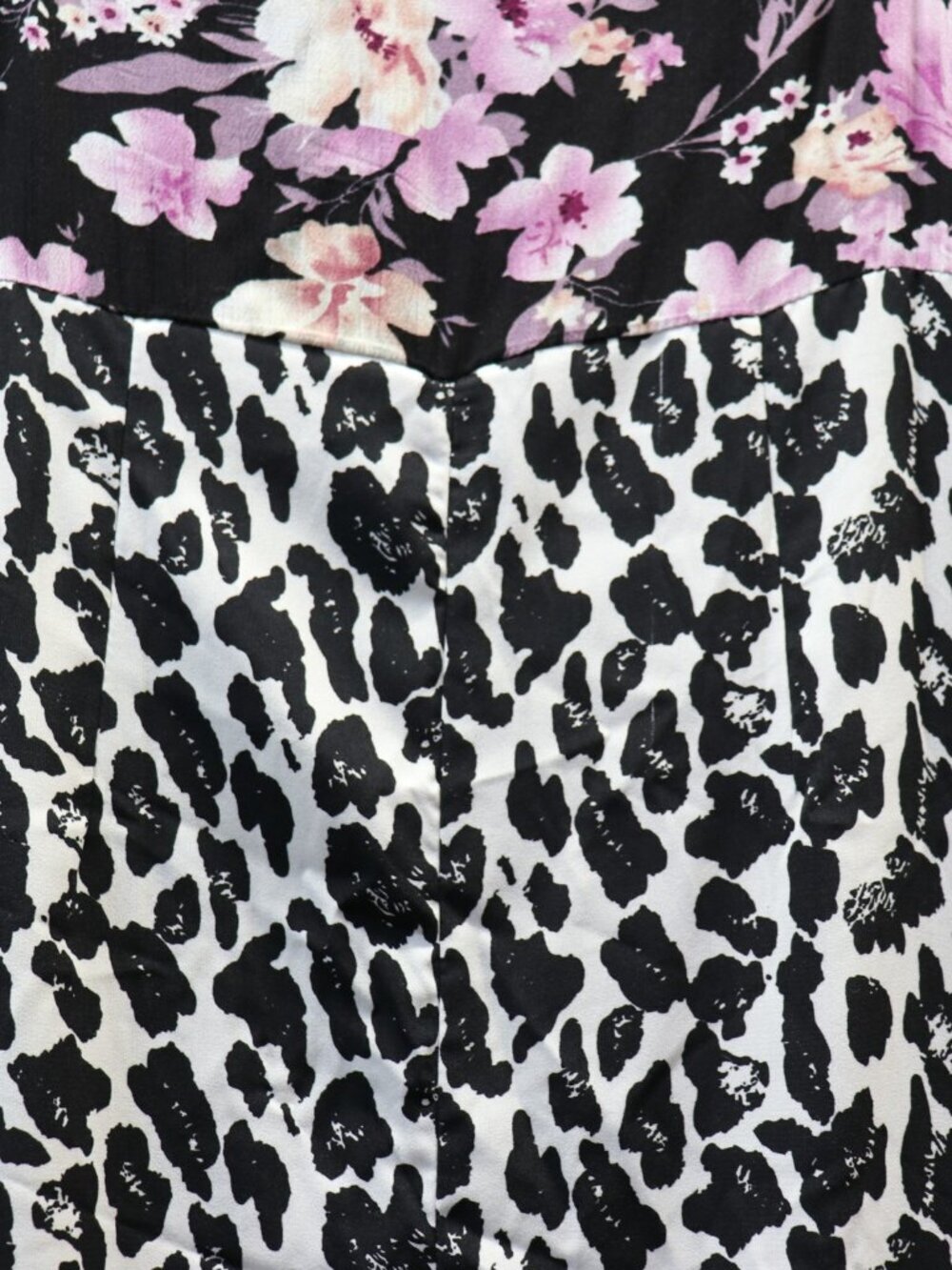 Nasty Gal Print Mix Maxi Dress 8 NWT Leopard Floral Empire Waist Long Sleeve - Picture 6 of 14